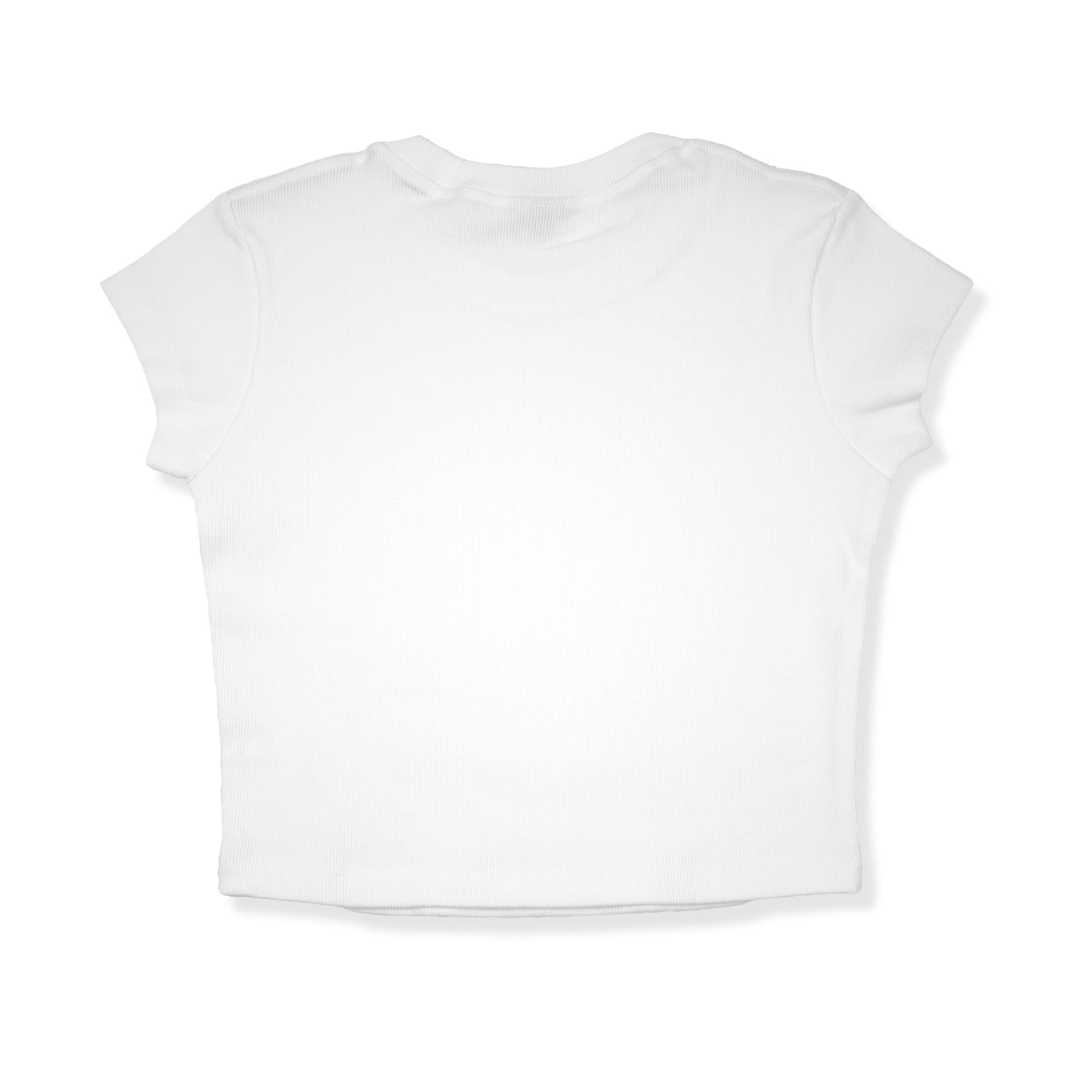 T-SHIRT  IN COTONE A COSTINE BIANCA - DONNA