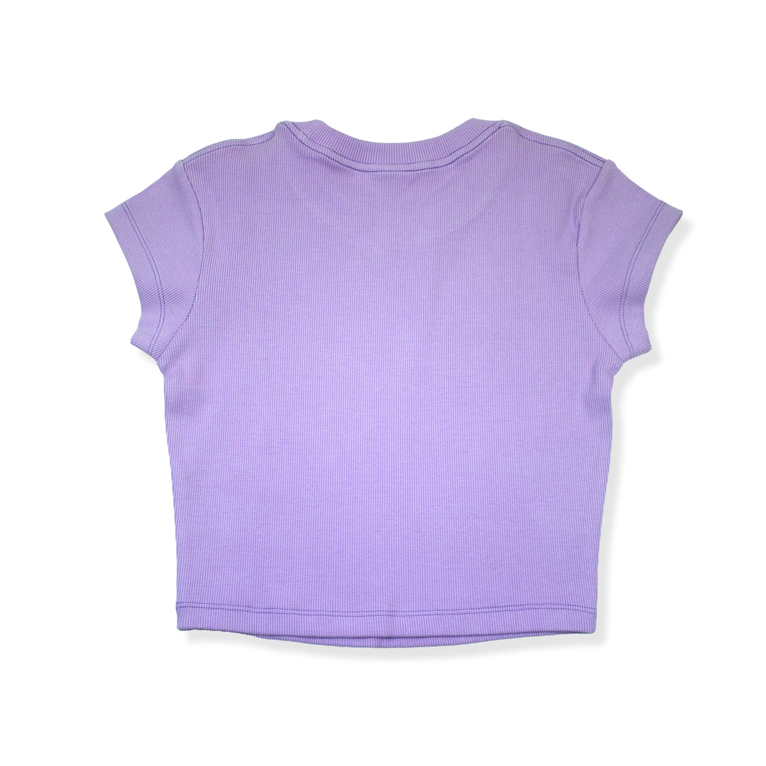 T-SHIRT  IN COTONE A COSTINE GLICINE - DONNA