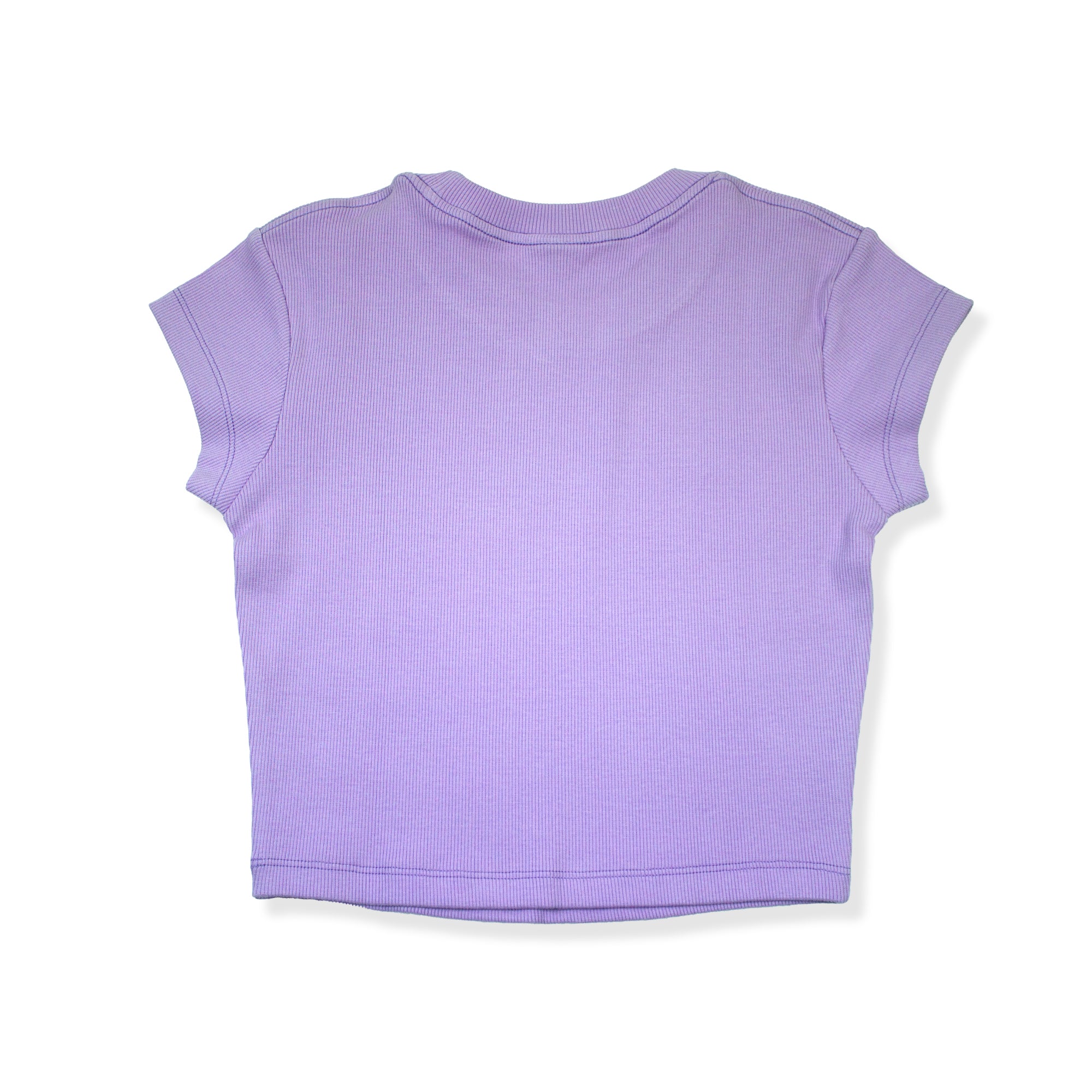 T-SHIRT IN COTONE A COSTINE GLICINE - DONNA