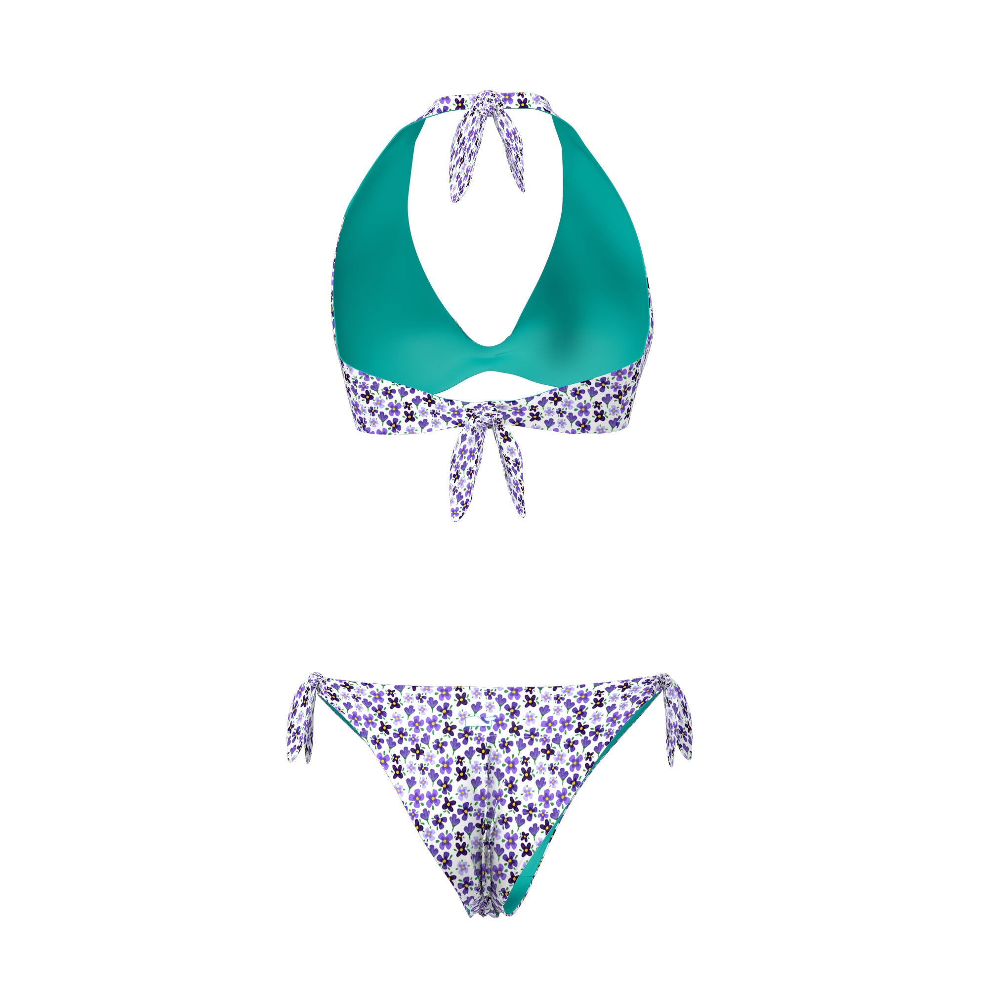 BIKINI TRIANGOLO/SLIP REVERSIBILE DONNA - VIOLET