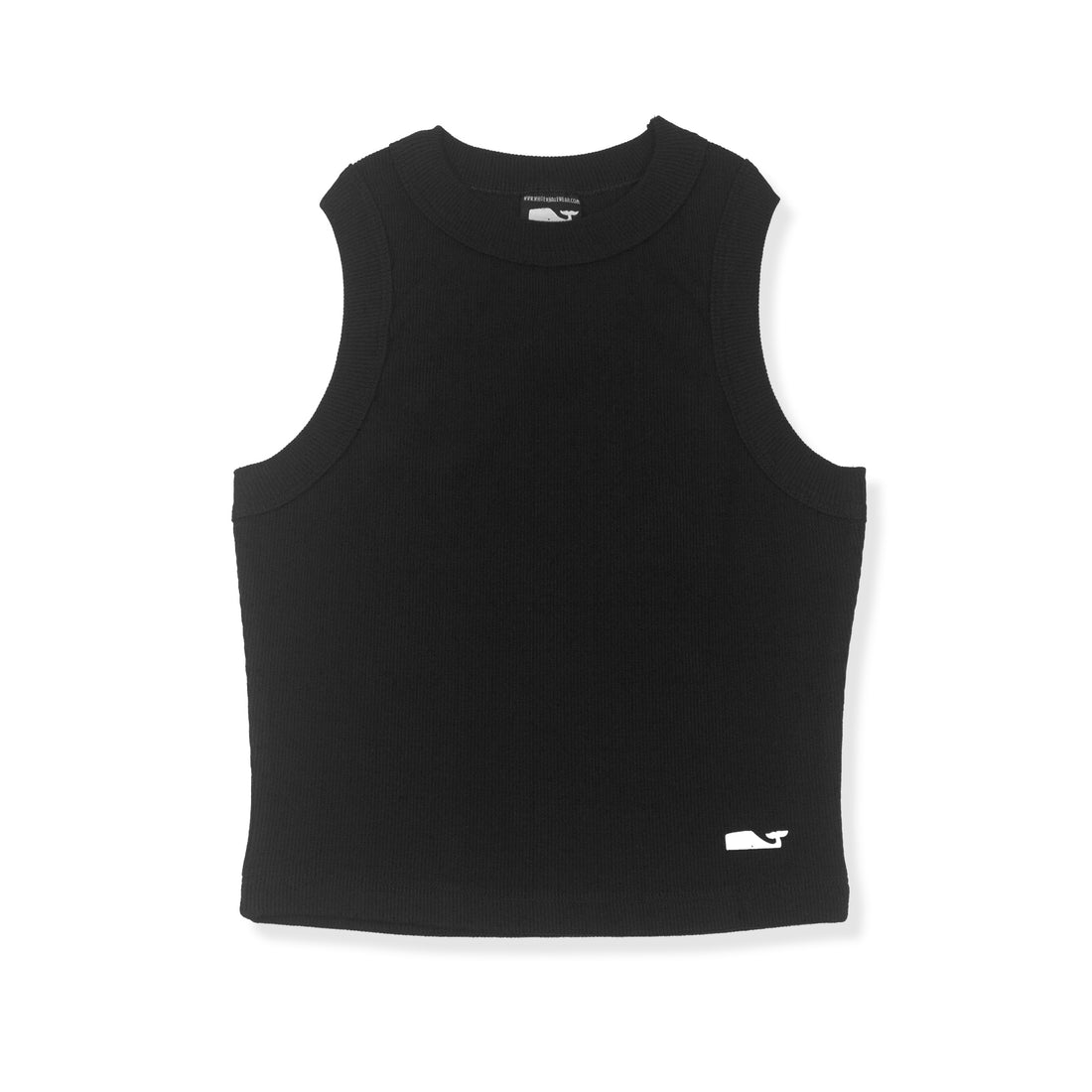 SMANICATO IN COTONE A COSTINE NERO - DONNA