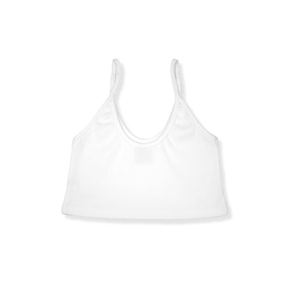 TOP IN COTONE A COSTINE BIANCO - DONNA