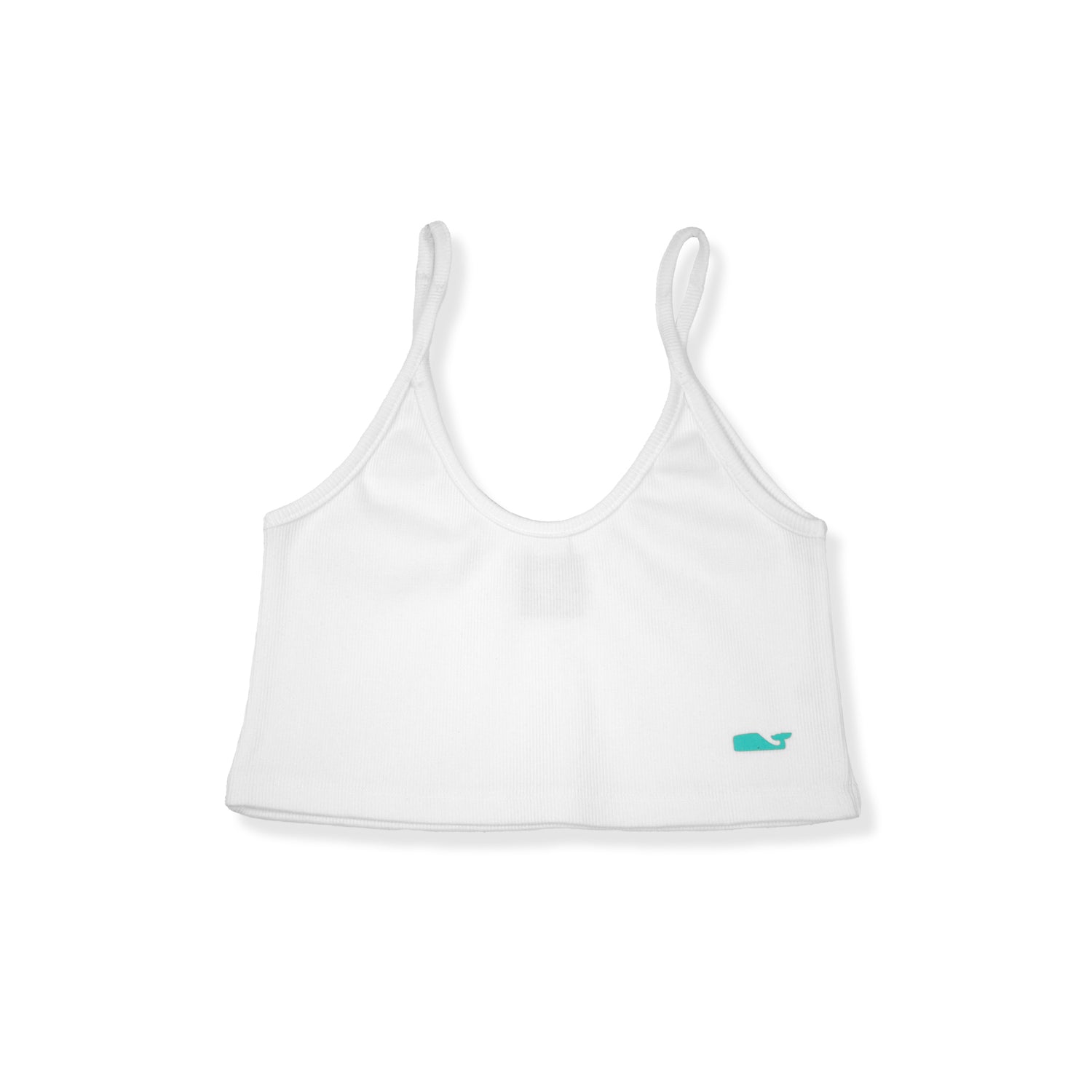 TOP IN COTONE A COSTINE BIANCO - DONNA