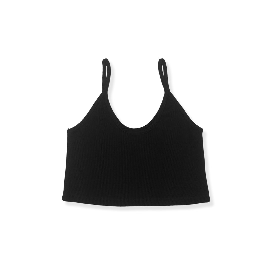 TOP IN COTONE A COSTINE NERO - DONNA