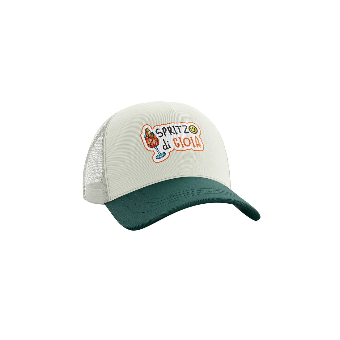 CAPPELLO BASEBALL RETINA RICAMO - SPRITZO WHITE/GREEN