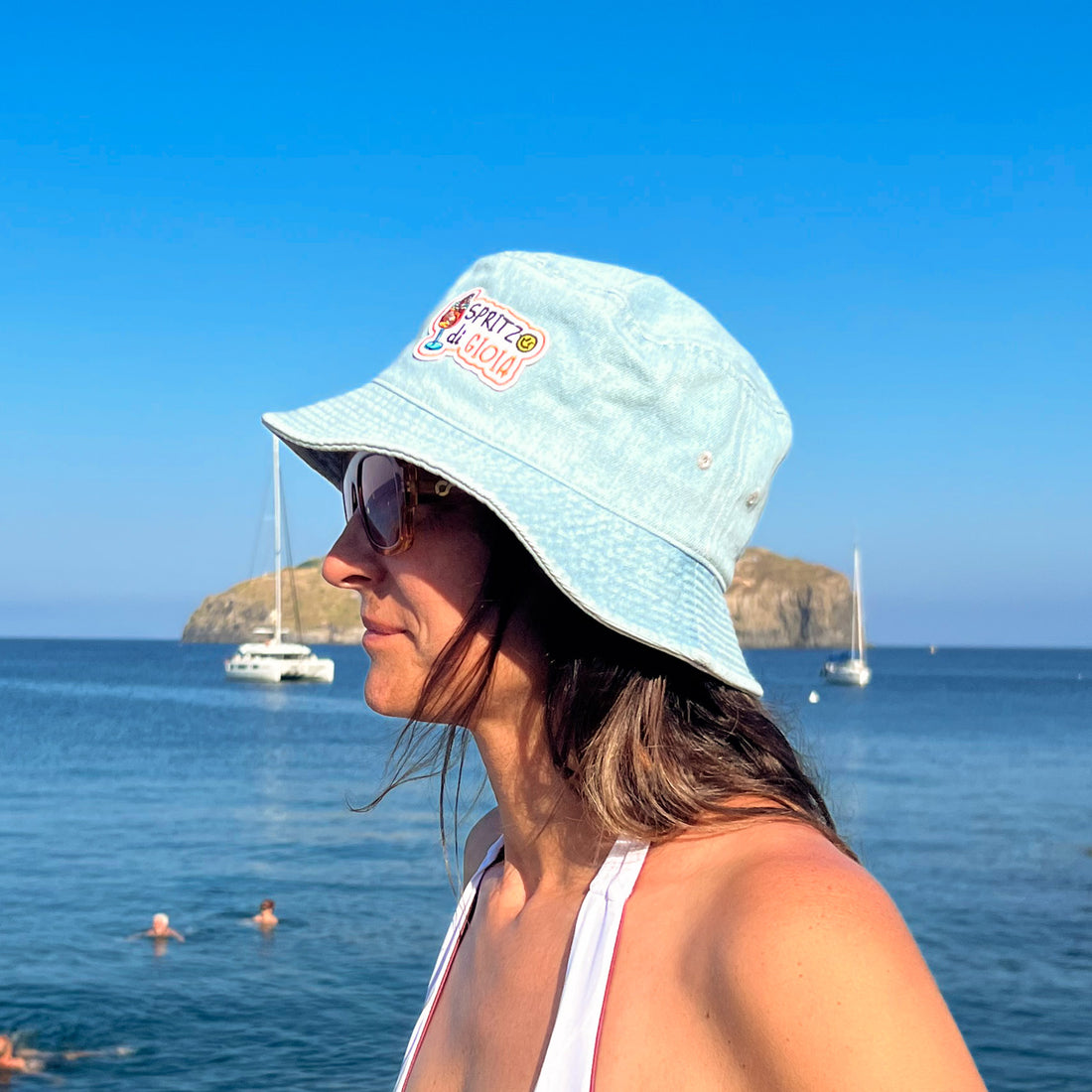 CAPPELLO PESCATORE RICAMO - SPRITZO DENIM LIGHT