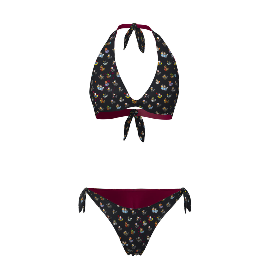 BIKINI TRIANGOLO/SLIP REVERSIBILE DONNA - HORRORDUCKS
