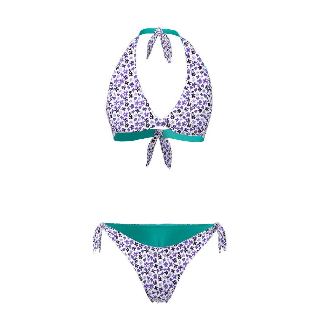 BIKINI TRIANGOLO/SLIP REVERSIBILE DONNA - VIOLET