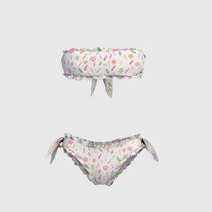 Bikini Fascia/Slip Frou Frou Bambina SeaFlowers Cream